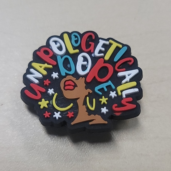 NEW Unapologetically Dope Black Girl Magic Croc Charm - Picture 3 of 4
